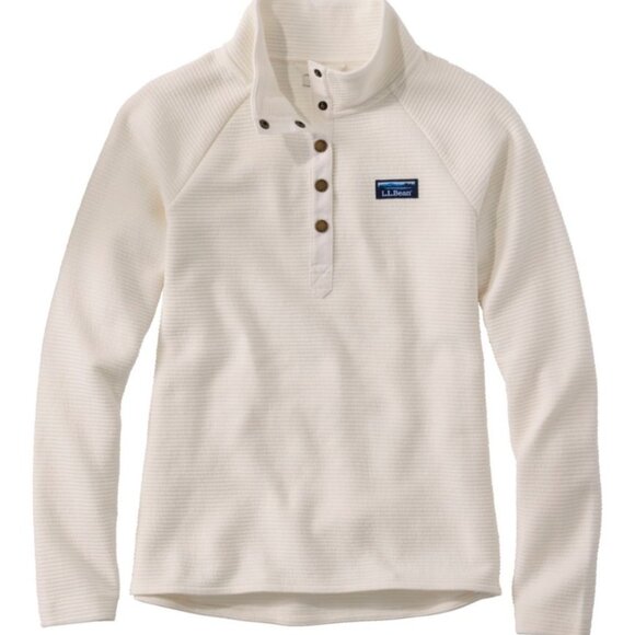L.L.Bean Women's Lakewashed Double-Knit Quarter-Snap - Picture 1 of 3